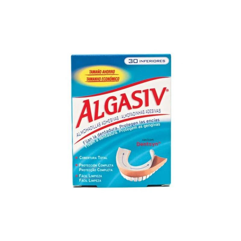 Algasiv Almohadillas Adhesivas Protesis 30 U Inferior 1 Algasiv Almohadillas Adhesivas Protesis 30 U Inferior