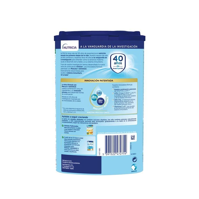 Almiron Advance+ Pronutra 2 800 G 4 Almiron Advance+ Pronutra 2 800 G - Imagen 4