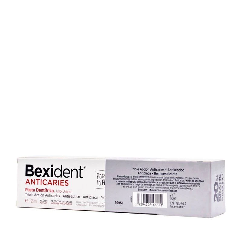 Bexident Anticaries Pasta Dentifrica 125Ml 2 Bexident Anticaries Pasta Dentifrica 125Ml - Imagen 2