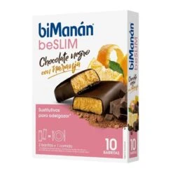 Bimanan BeSLIM Chocolate Negro Naranja 10 Barritas