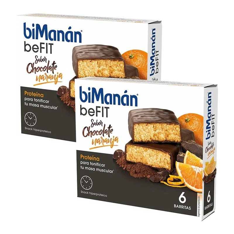 Bimanan Befit Chocolate Naranja 2x6 Barritas Duplo 1 Bimanan Befit Chocolate Naranja 2x6 Barritas Duplo