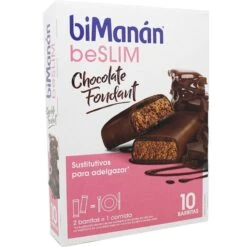 Bimanan BeSlim Sustitutive Chocolate Fondant 10 Barritas
