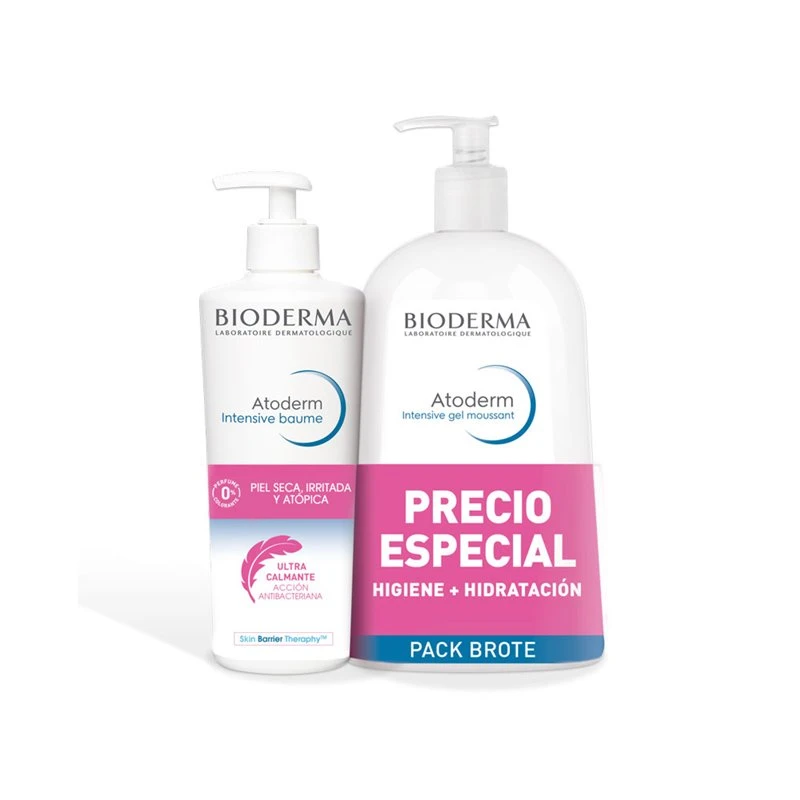 Bioderma Intensive Gel Moussant 1L + Atoderm Intensive Baume 500Ml 1 Bioderma Intensive Gel Moussant 1L + Atoderm Intensive Baume 500Ml