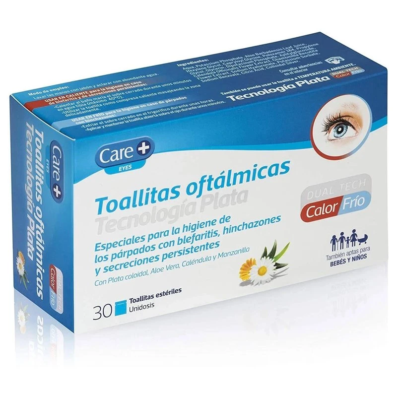 Care+ Toallitas Oftalmicas Plata 30 Unidades 1 Care+ Toallitas Oftalmicas Plata 30 Unidades