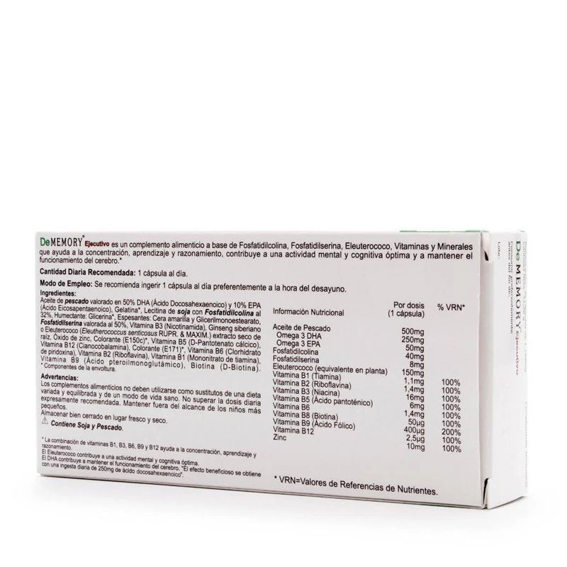 Dememory Ejecutivo 30 Capsulas 2 Dememory Ejecutivo 30 Capsulas - Imagen 2