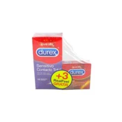 Durex Sensitivo Contacto Total+ Durex Real Feel Preservativos Promocion 12 U + 3 U