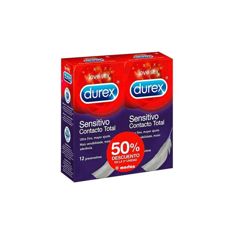 Durex Sensitivo Contacto Total Preservativos 2x12 2 Cajas 1 Durex Sensitivo Contacto Total Preservativos 2x12 2 Cajas