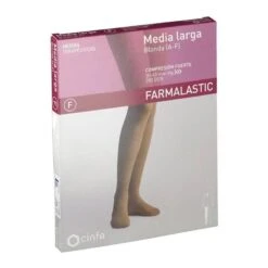 Farmalastic Media Larga (A-F) Compresion Fuerte Banda Silicona Talla Grande