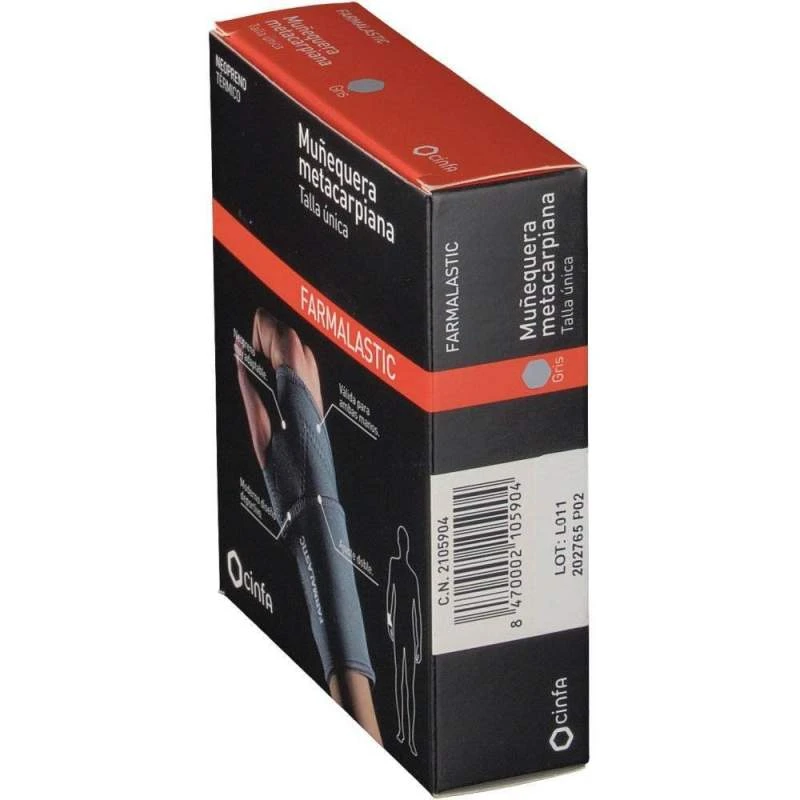 Farmalastic Muñequera Metacarpiana Neopreno T- Unica 2 Farmalastic Muñequera Metacarpiana Neopreno T- Unica - Imagen 2