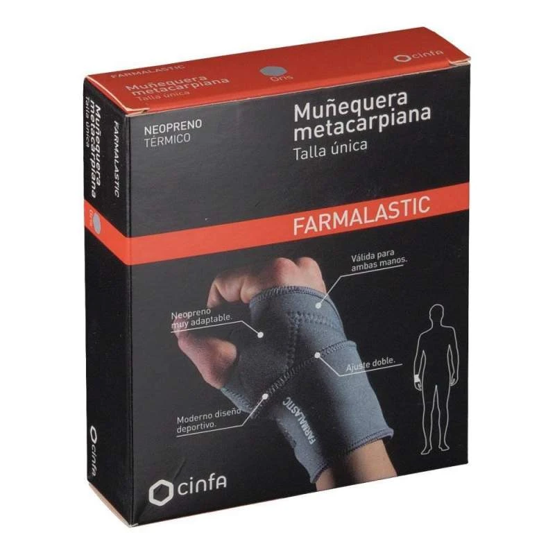 Farmalastic Muñequera Metacarpiana Neopreno T- Unica 1 Farmalastic Muñequera Metacarpiana Neopreno T- Unica
