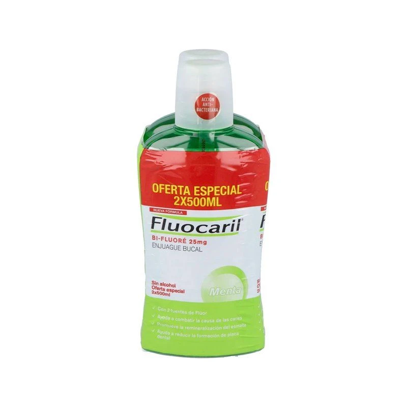 Fluocaril Bi-Fluore Colutorio Con Fluor Pack 2x500Ml 1 Fluocaril Bi-Fluore Colutorio Con Fluor Pack 2x500Ml