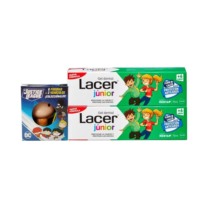 Lacer Junior Gel Dental Menta 2x75Ml + Regalo 1 Lacer Junior Gel Dental Menta 2x75Ml + Regalo