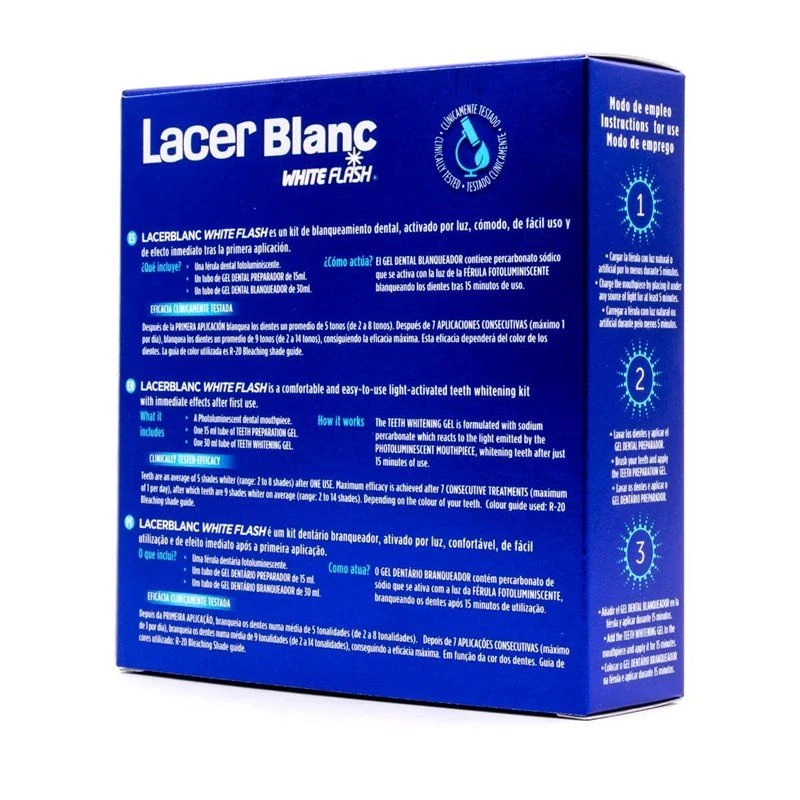 Lacerblanc White Flash Kit Dental Blanqueador 2 Lacerblanc White Flash Kit Dental Blanqueador - Imagen 2