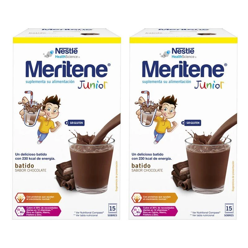 Meritene Junior Chocolate Duplo 30 Sobres 1 Meritene Junior Chocolate Duplo 30 Sobres