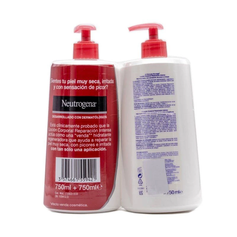 Neutrogena Locion Corporal Reparacion Intensa Piel Muy Seca 2x750Ml 2 Neutrogena Locion Corporal Reparacion Intensa Piel Muy Seca 2x750Ml - Imagen 2