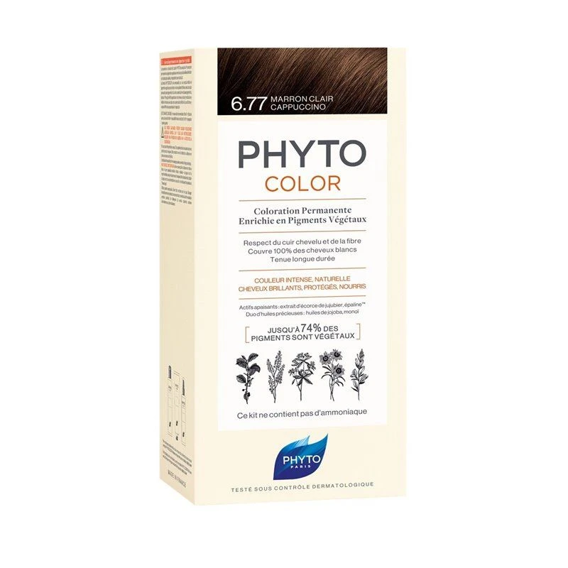 Phyto Color 6.77 Light Brown Cappuccino 1 Phyto Color 6.77 Light Brown Cappuccino