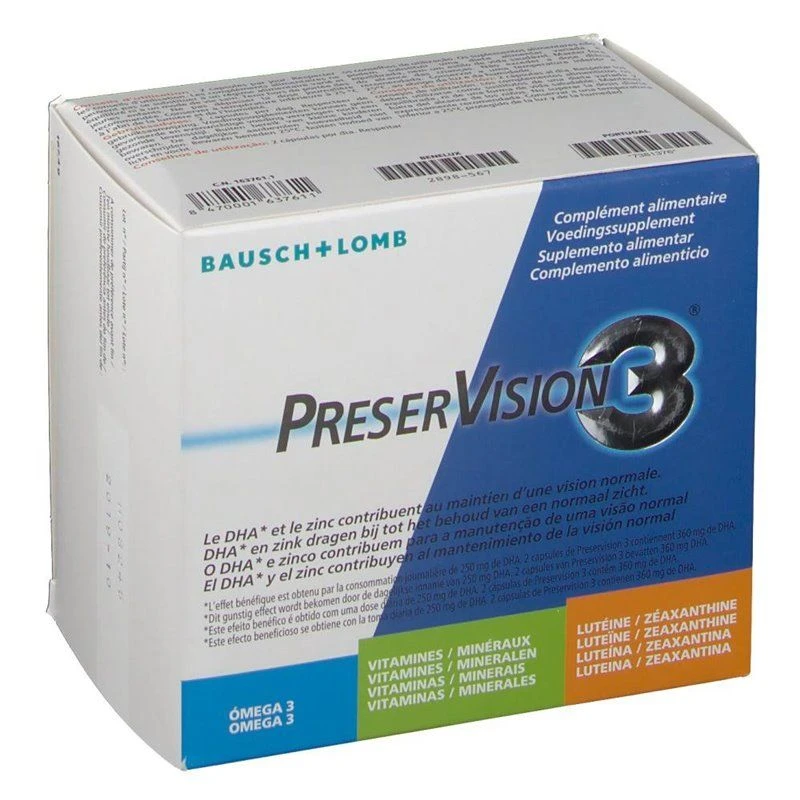 Bausch & Lomb Preservision 3 180 Capsulas 1 Bausch & Lomb Preservision 3 180 Capsulas