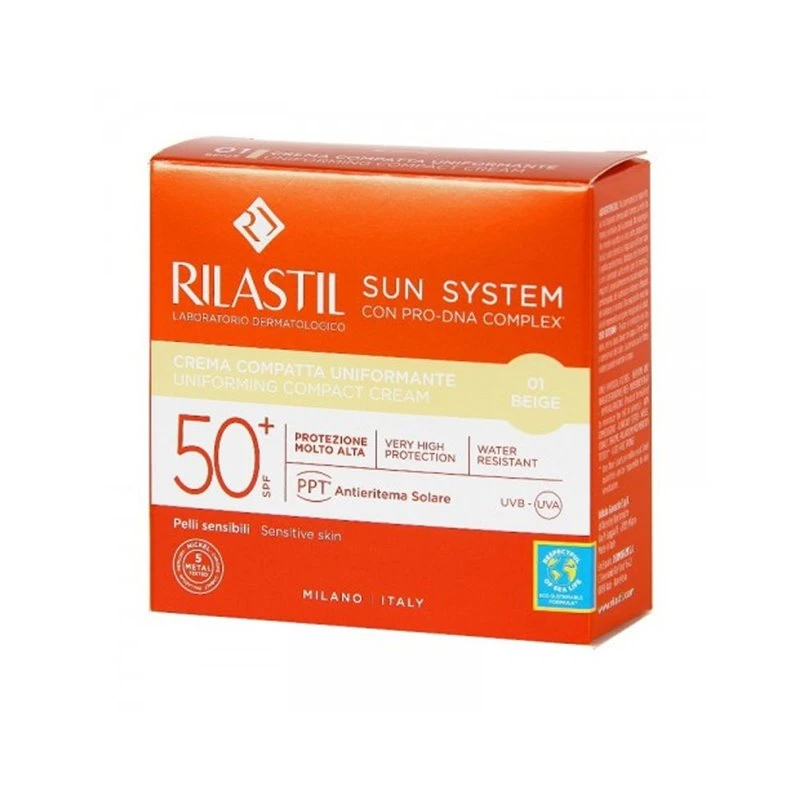 Rilastil Sun System SPF50+ Compacto Color Beige 10g 1 Rilastil Sun System SPF50+ Compacto Color Beige 10g
