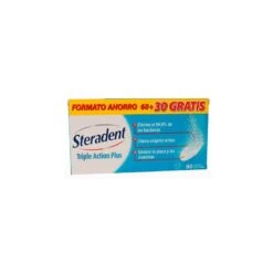 Steradent Triple Accion Plus Limpieza Protesis Dental 90 Comp