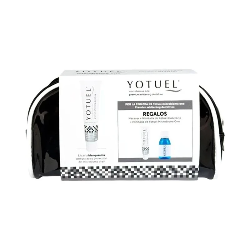 Yotuel Blanqueador Microbiome One 100Gr + Yotuel Colutorio 60Ml + Minitalla + Estuche 1 Yotuel Blanqueador Microbiome One 100Gr + Yotuel Colutorio 60Ml + Minitalla + Estuche
